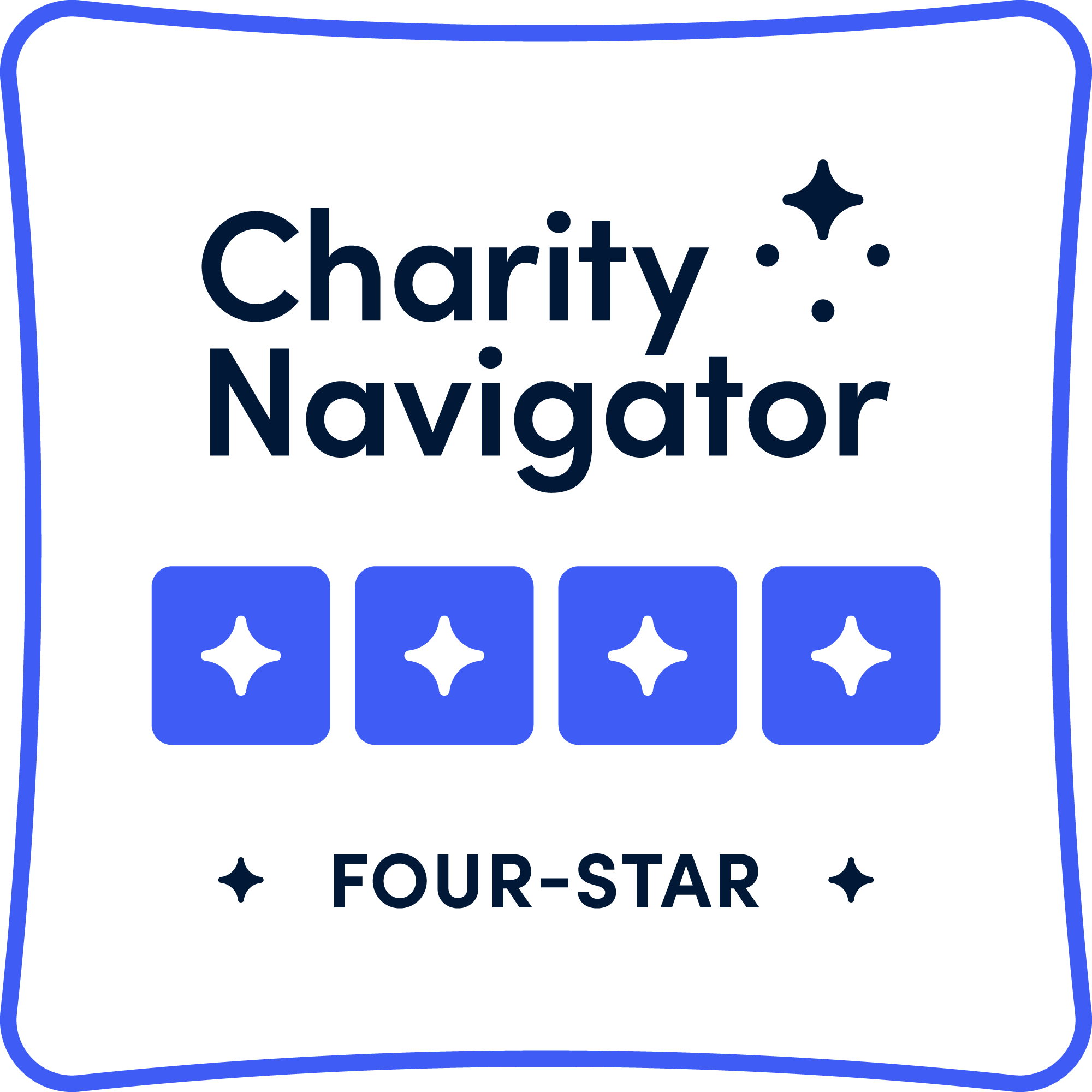 charity navigator - four-star rating badge - full color