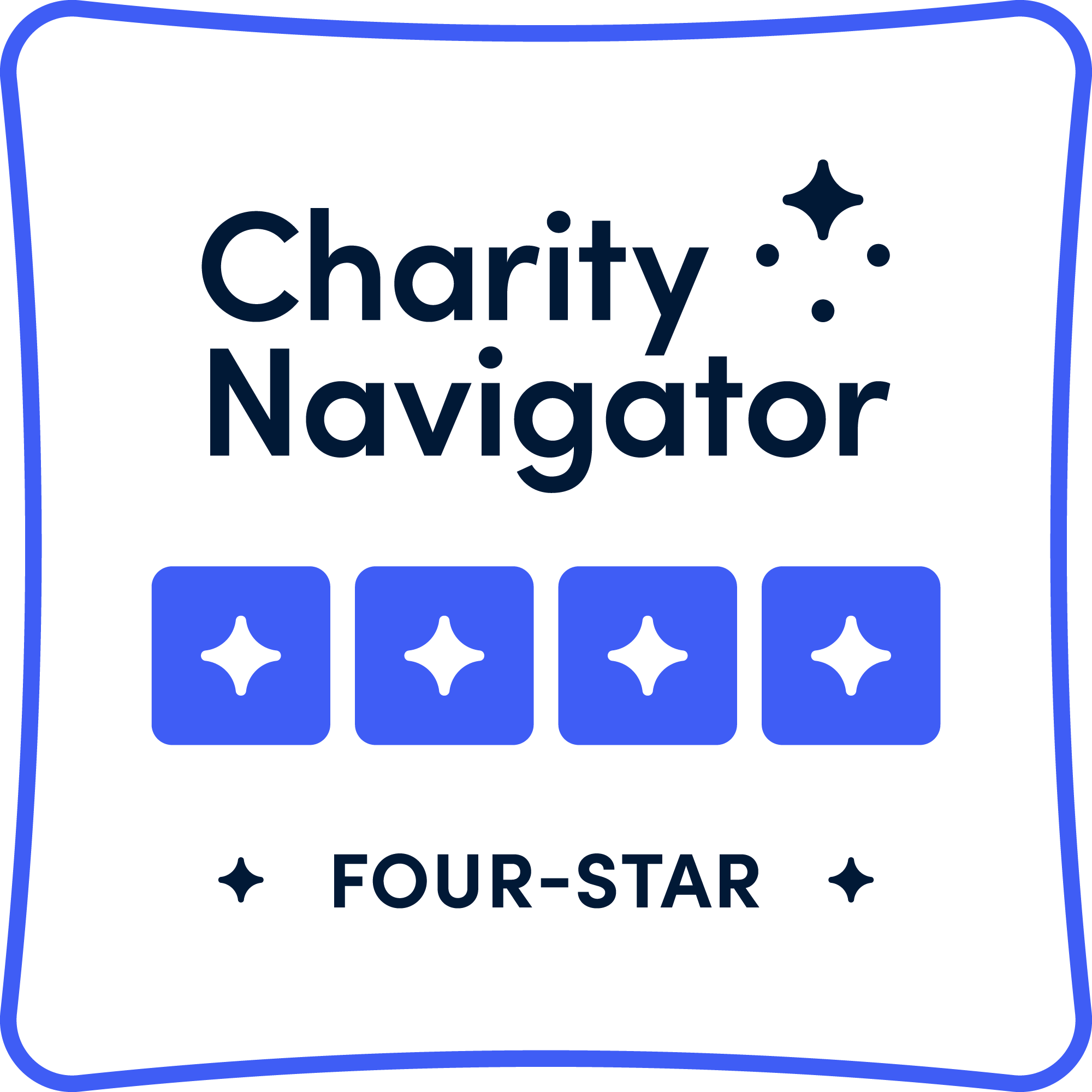 charity navigator - four-star rating badge - full color